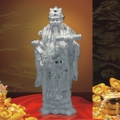 祿星純銀擺件、純銀祿星降臨、祿星純銀工藝品擺件