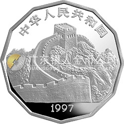 中國(guó)近代名畫系列金銀紀(jì)念幣（第3組）2/3盎司十二邊形金質(zhì)紀(jì)念幣